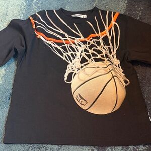 Molo Black Basketball Net Kids Shirt